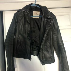 Black Hollister Leather Jacket